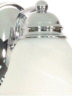 Nuvo 60/336 One Light Vanity 1 Chrome polished bell frosted glass shade fixture